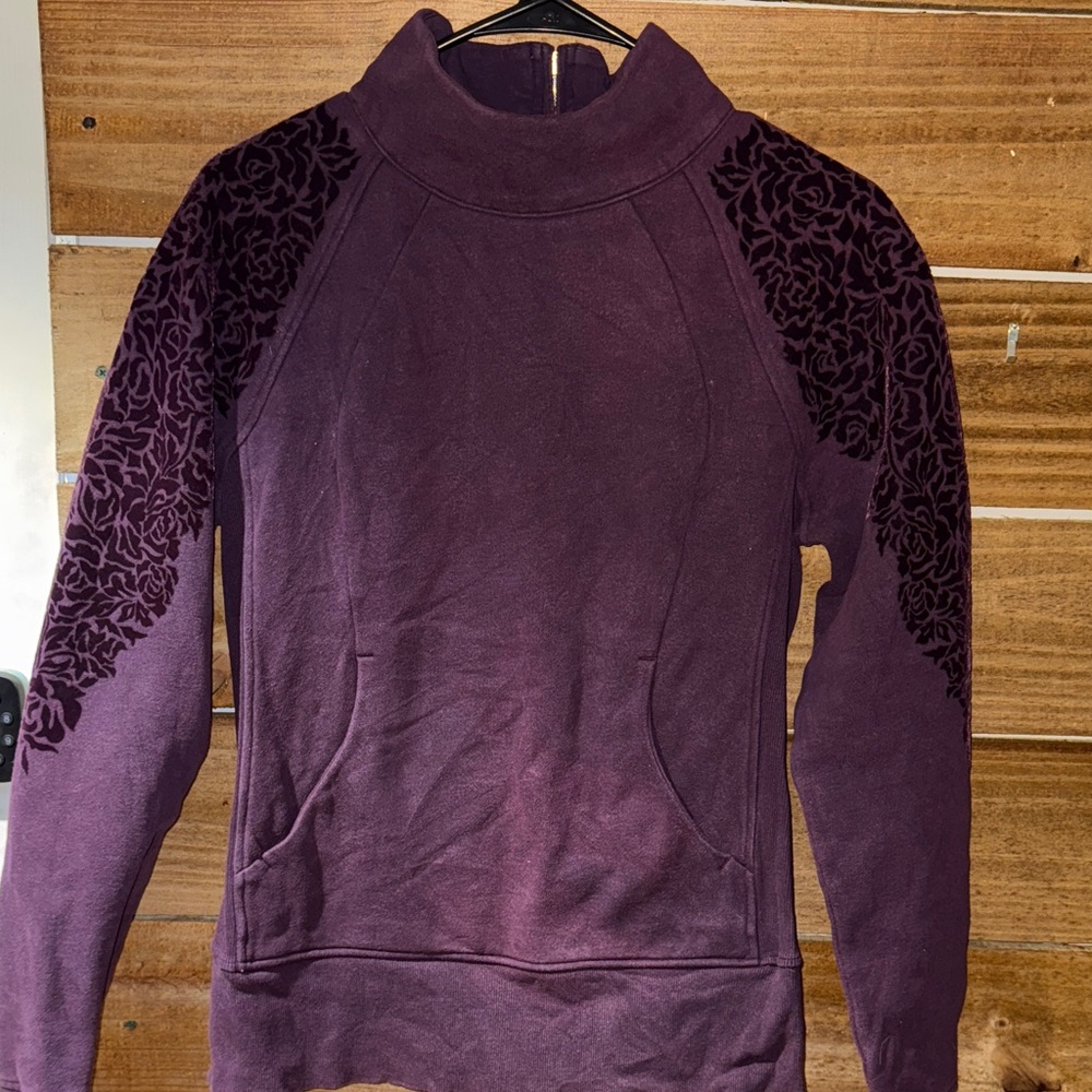 Burgundy Lululemon Flock Neck Pull Over Size 6